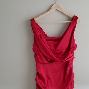 Le chateau silky ruched evening dress L